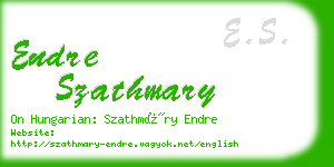 endre szathmary business card